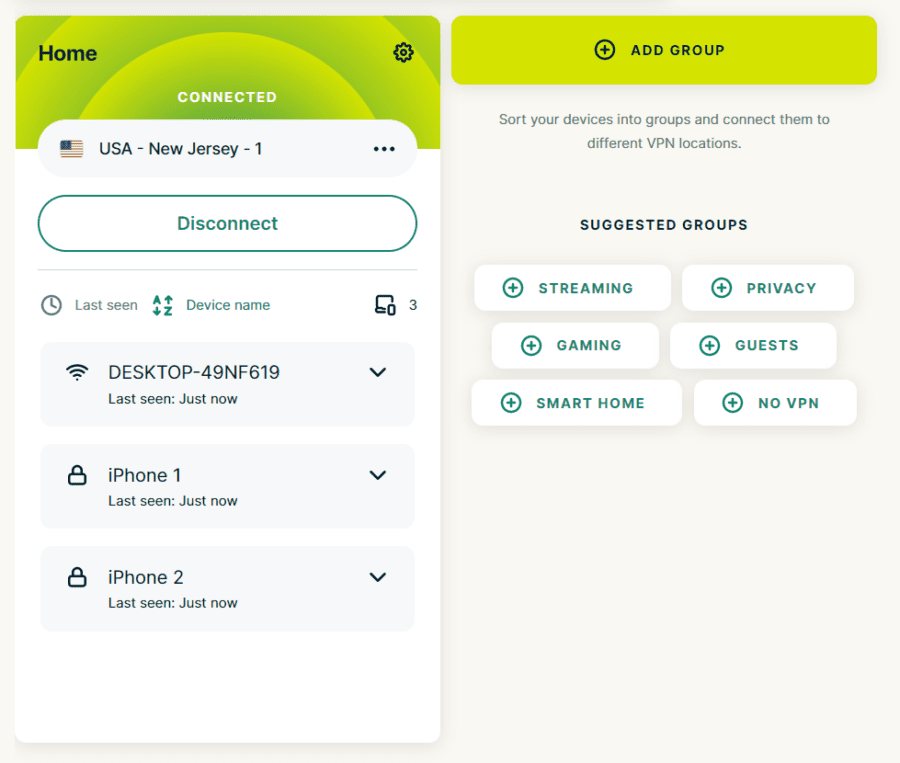 Use ExpressVPN device groups to use multiple vpn server locations at once!