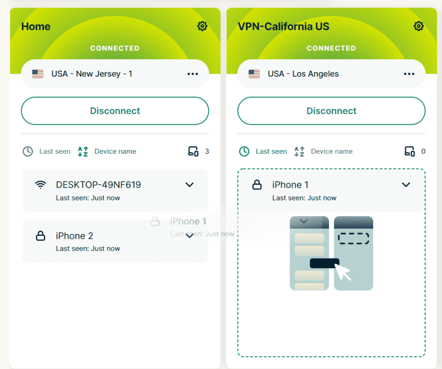 Use ExpressVPN device groups to use multiple vpn server locations at once!