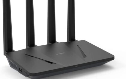 Flint WiFi 6 AX1800 VPN Router by FlashRouters – Front View