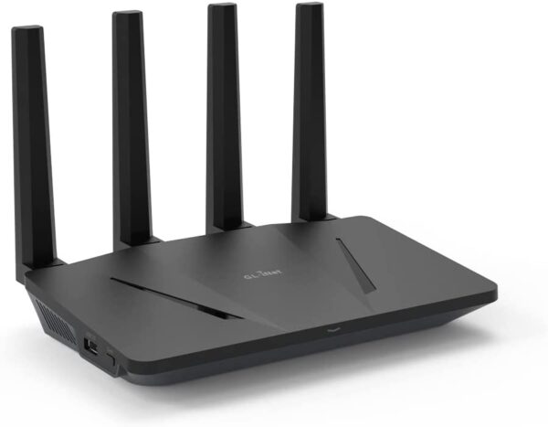 Flint WiFi 6 AX1800 VPN Router by FlashRouters – Front View