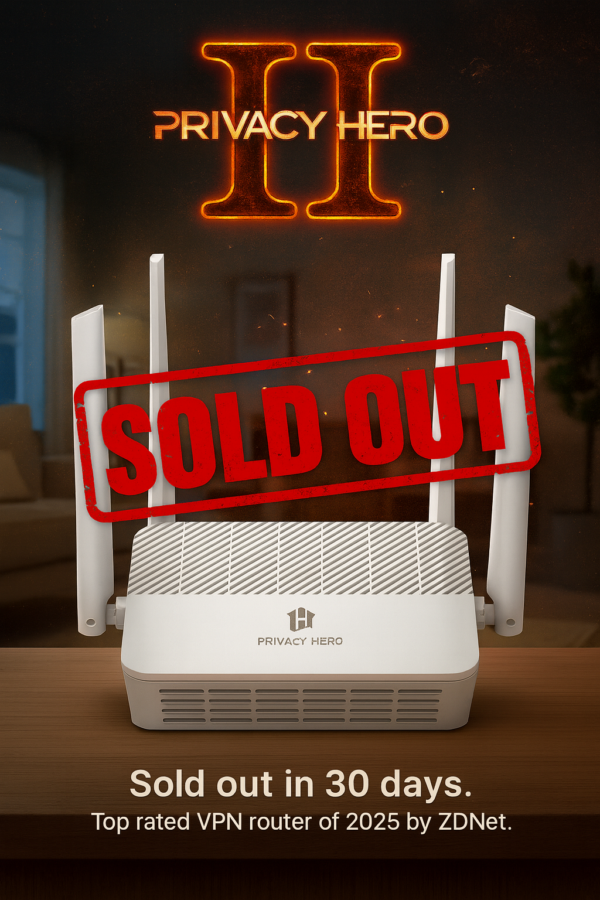 Privacy Hero 2 VPN Router: VPN Security Sold Out in 30 Days With FlashRouters
