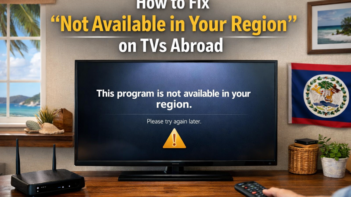 How to Fix “This Program Is Not Available in Your Region” on TVs Abroad