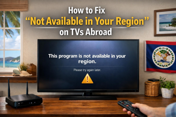 How to Fix “This Program Is Not Available in Your Region” on TVs Abroad